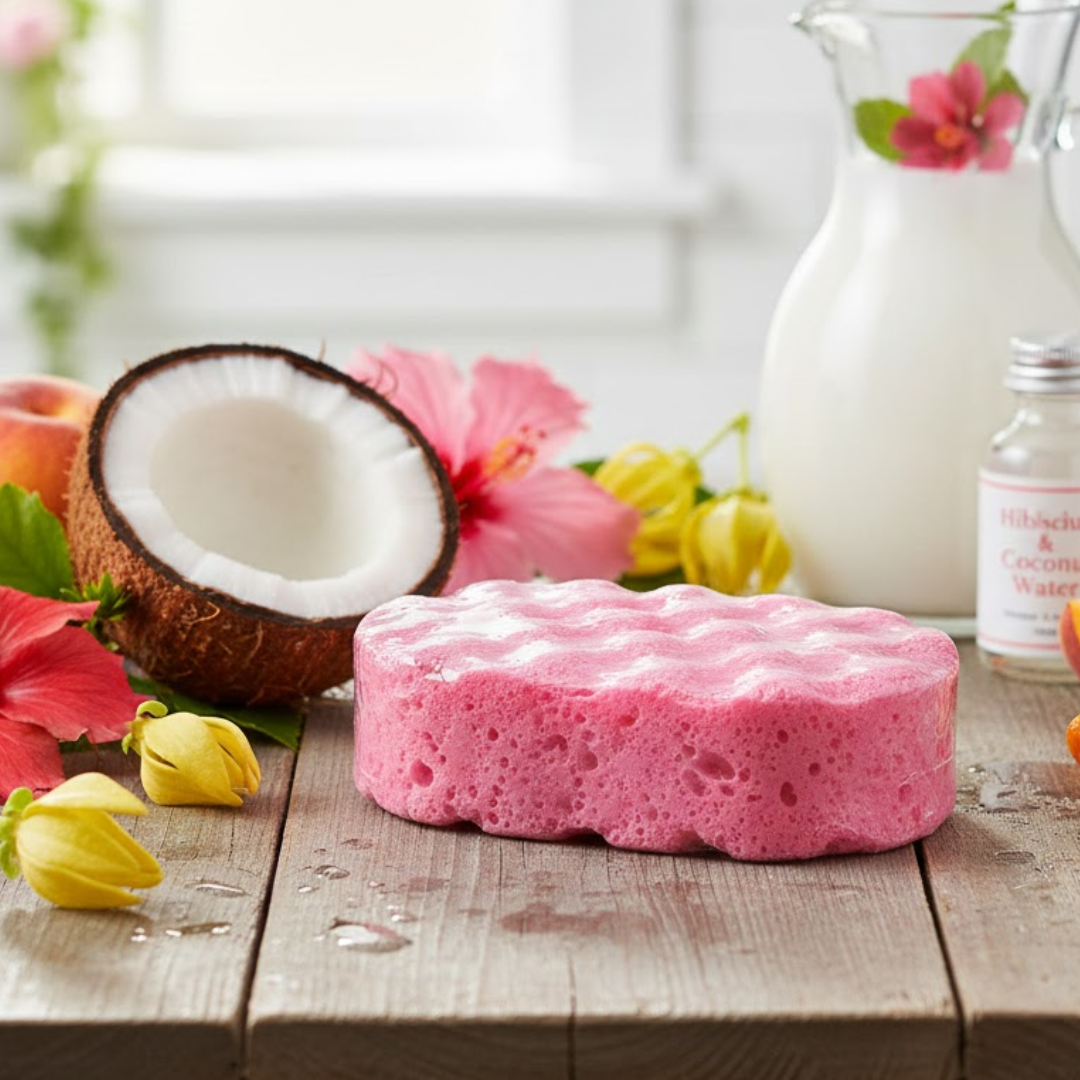 Hibiscus & Coconut Water Soap Sponge