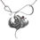 Thumbnail: Sculptural Iron Necklace With Garnet