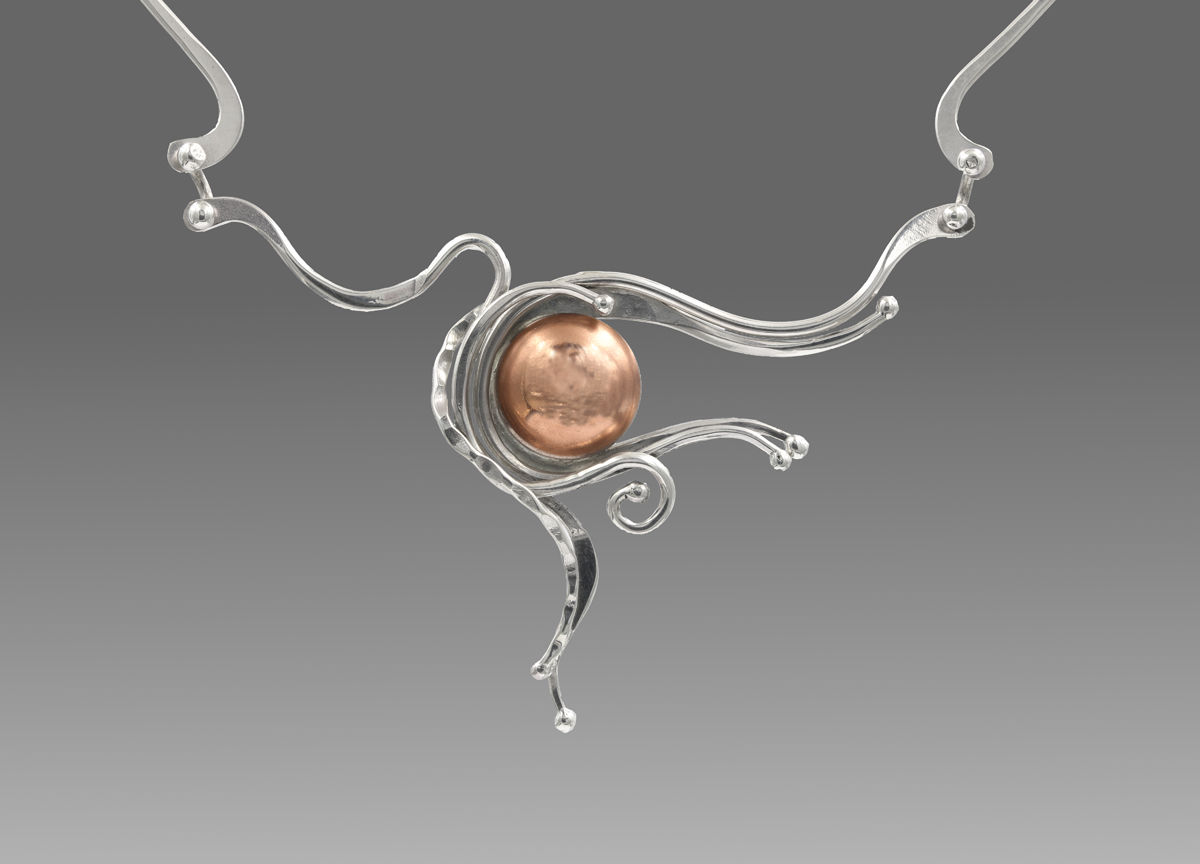 Silver Fine Art Necklace #9