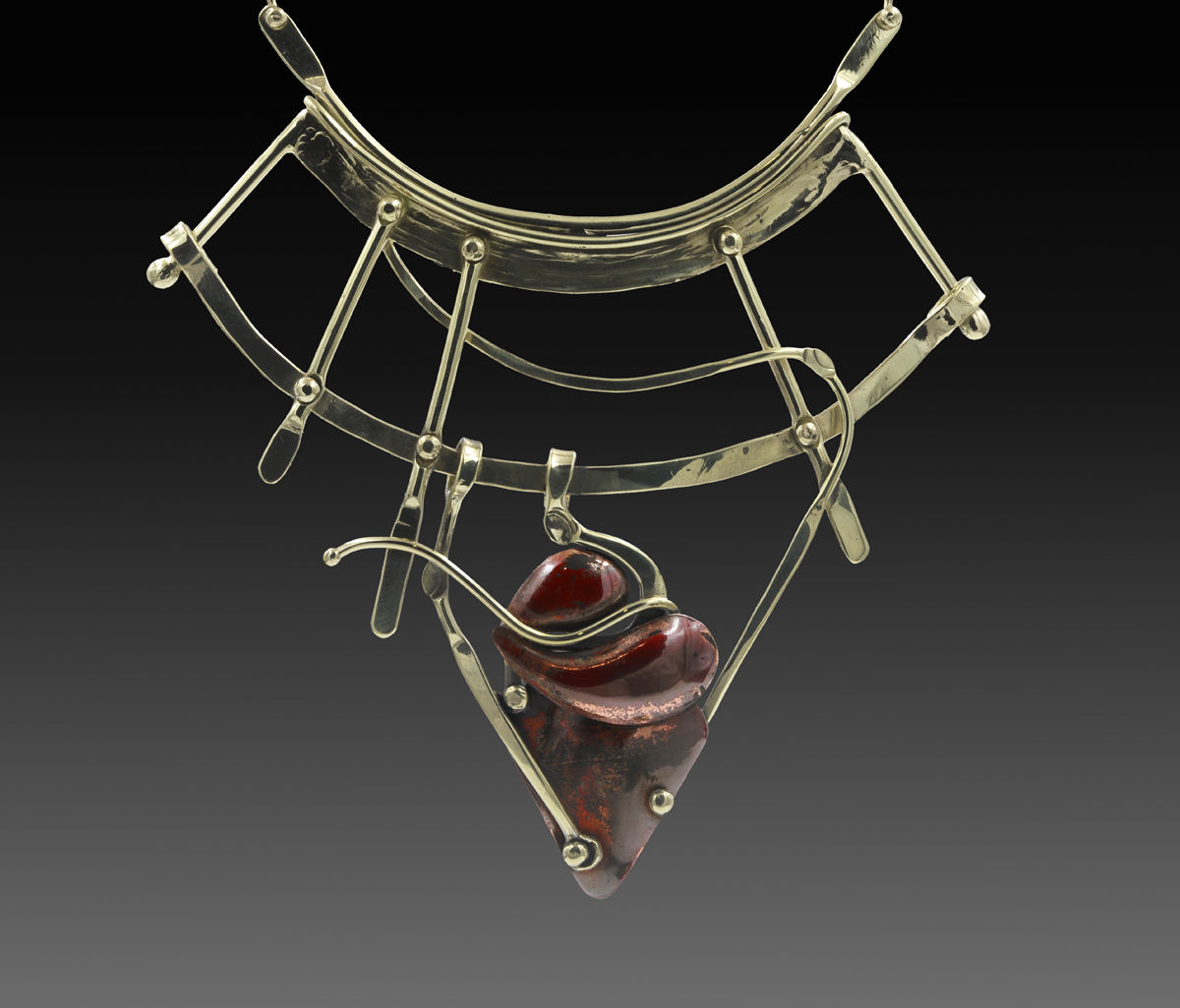 Bronze and Copper Statement Necklace