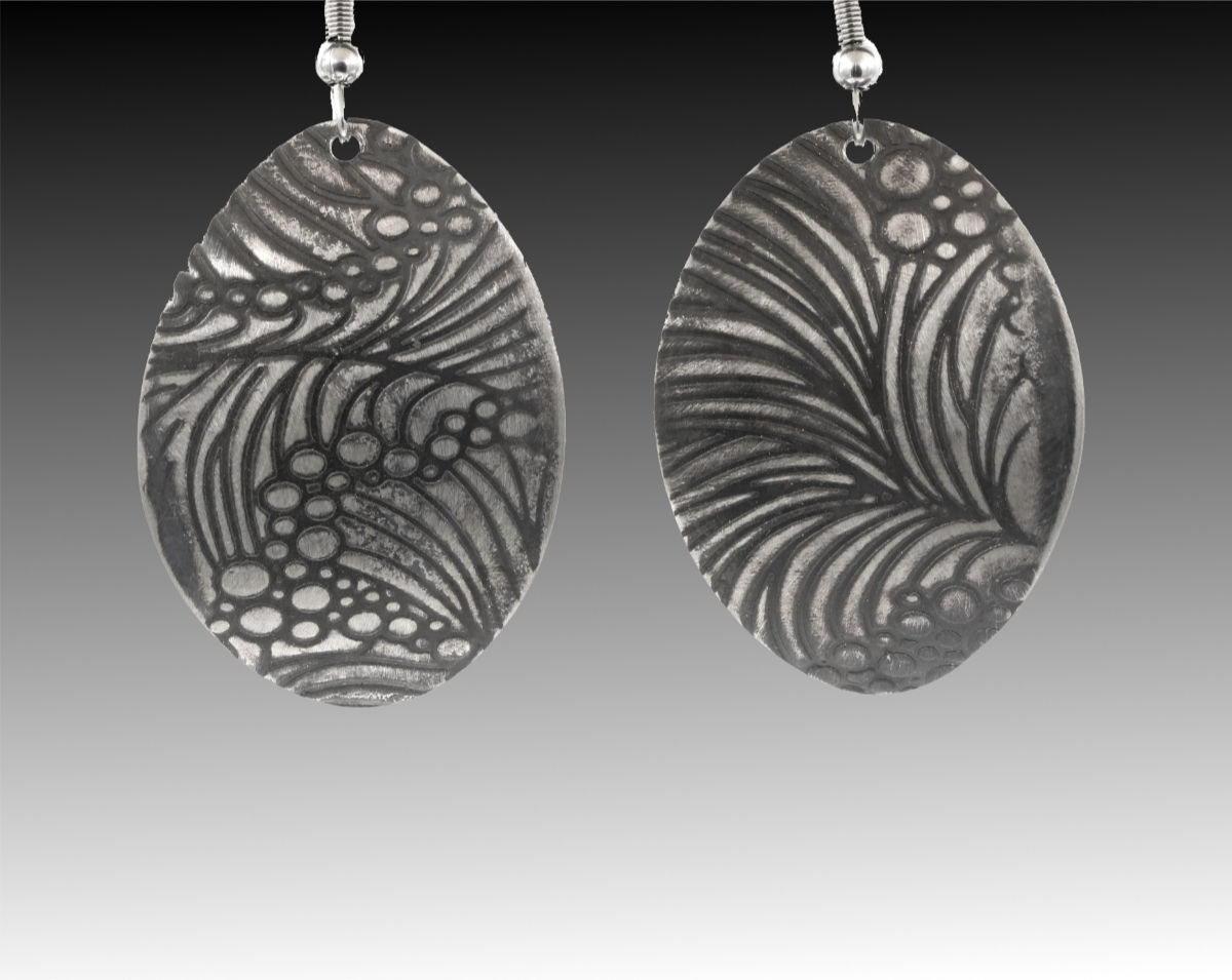 Cupronickel Pattern Earrings