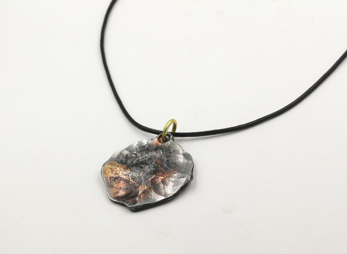 Forged Iron Inlay Necklace