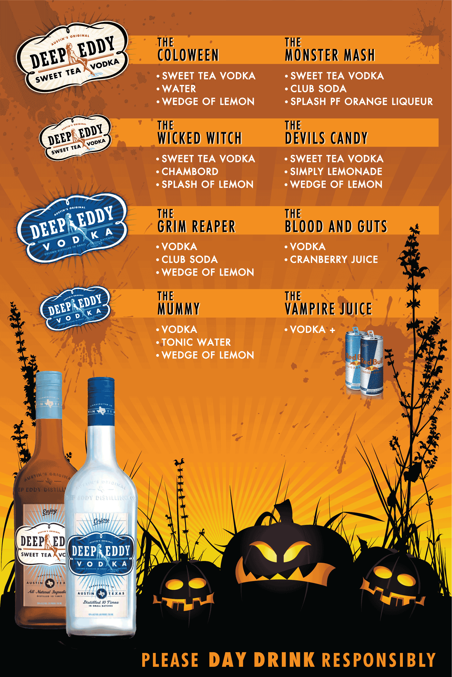 Ultra 5280 Halloween Party Menu 2014