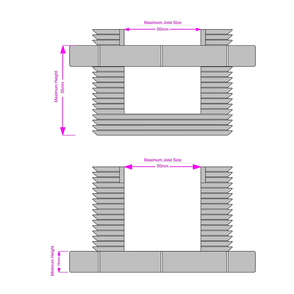 Thumbnail: 15-50 mm Adjustable Decking Cradle