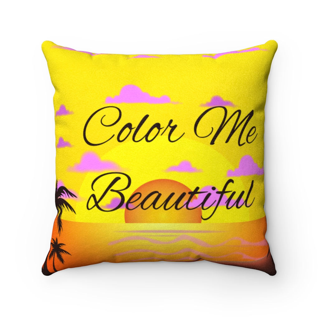 Faux Suede Square Pillow