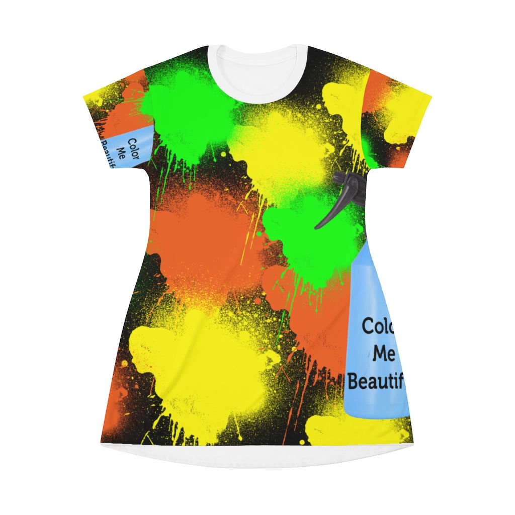 All Over Print T-Shirt Dress