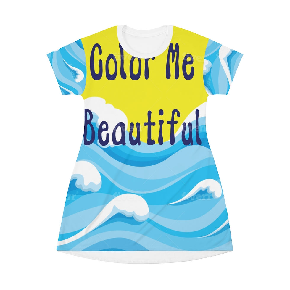 All Over Print T-Shirt Dress