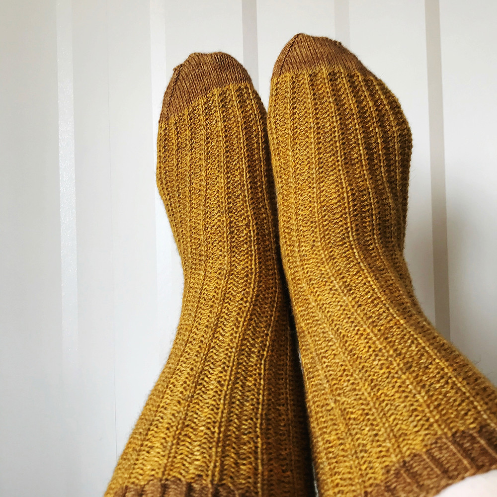 Socks on feet