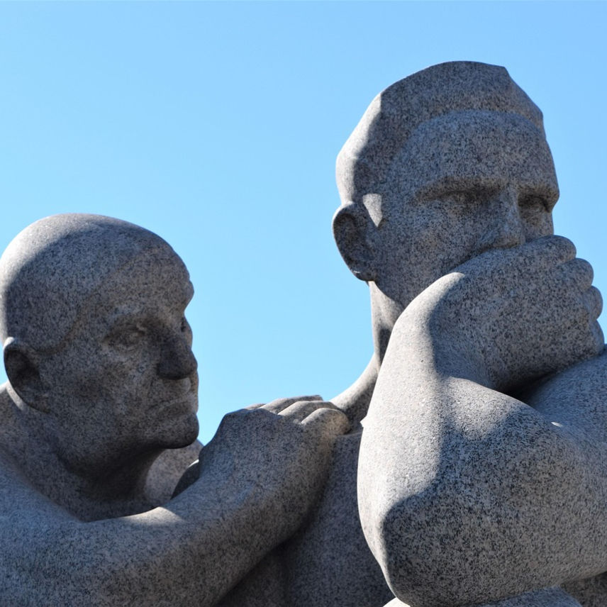 Comforting a Friend by Gustav Vigeland, 1907-1942, Vigeland Park