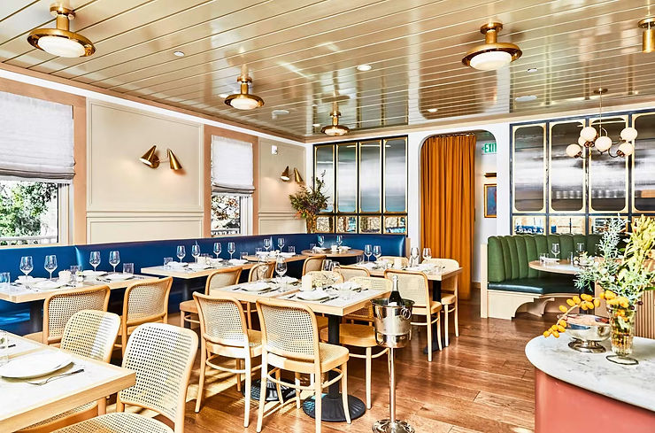 The dining room at Chez Noir