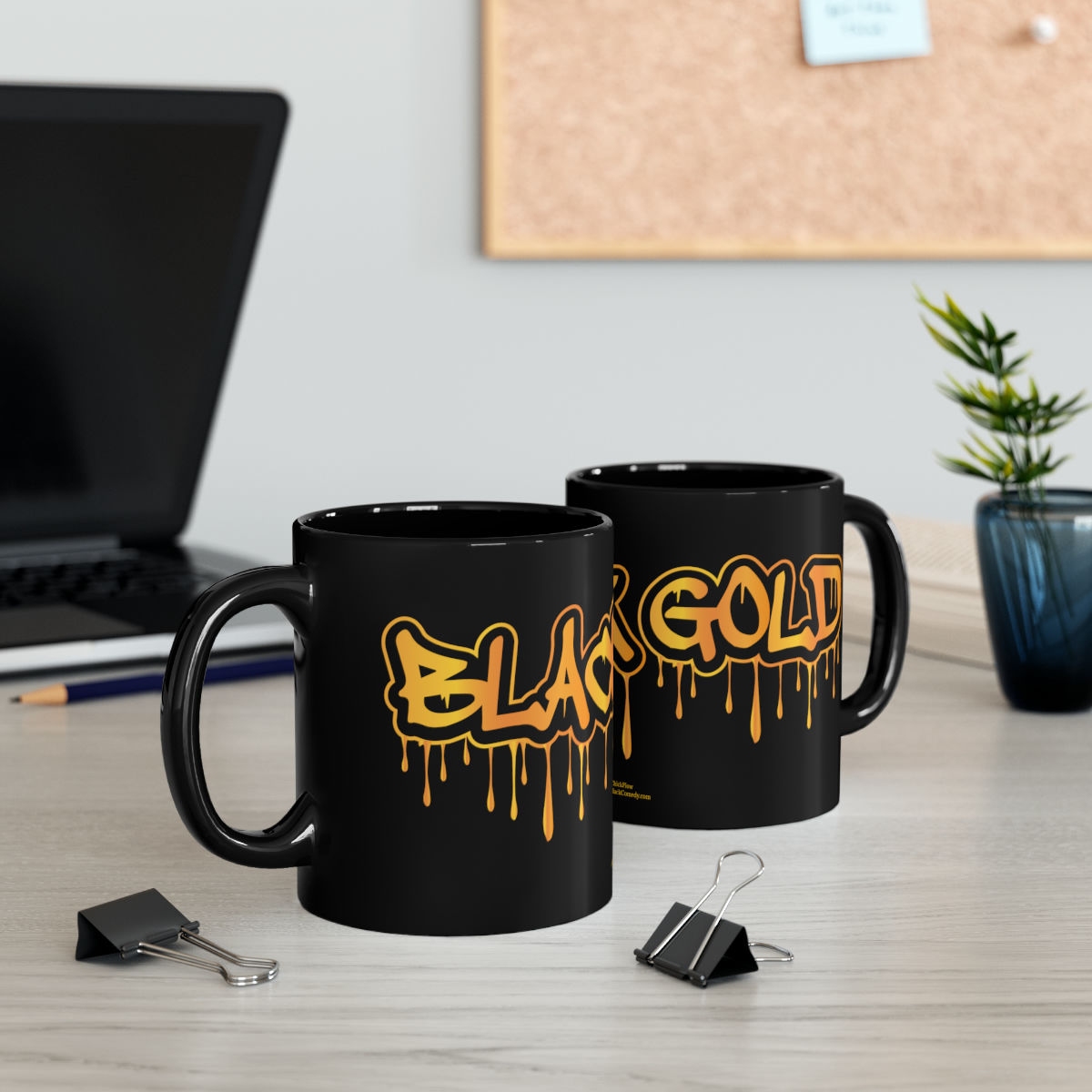 "Black Gold" Drip Mug (11oz)