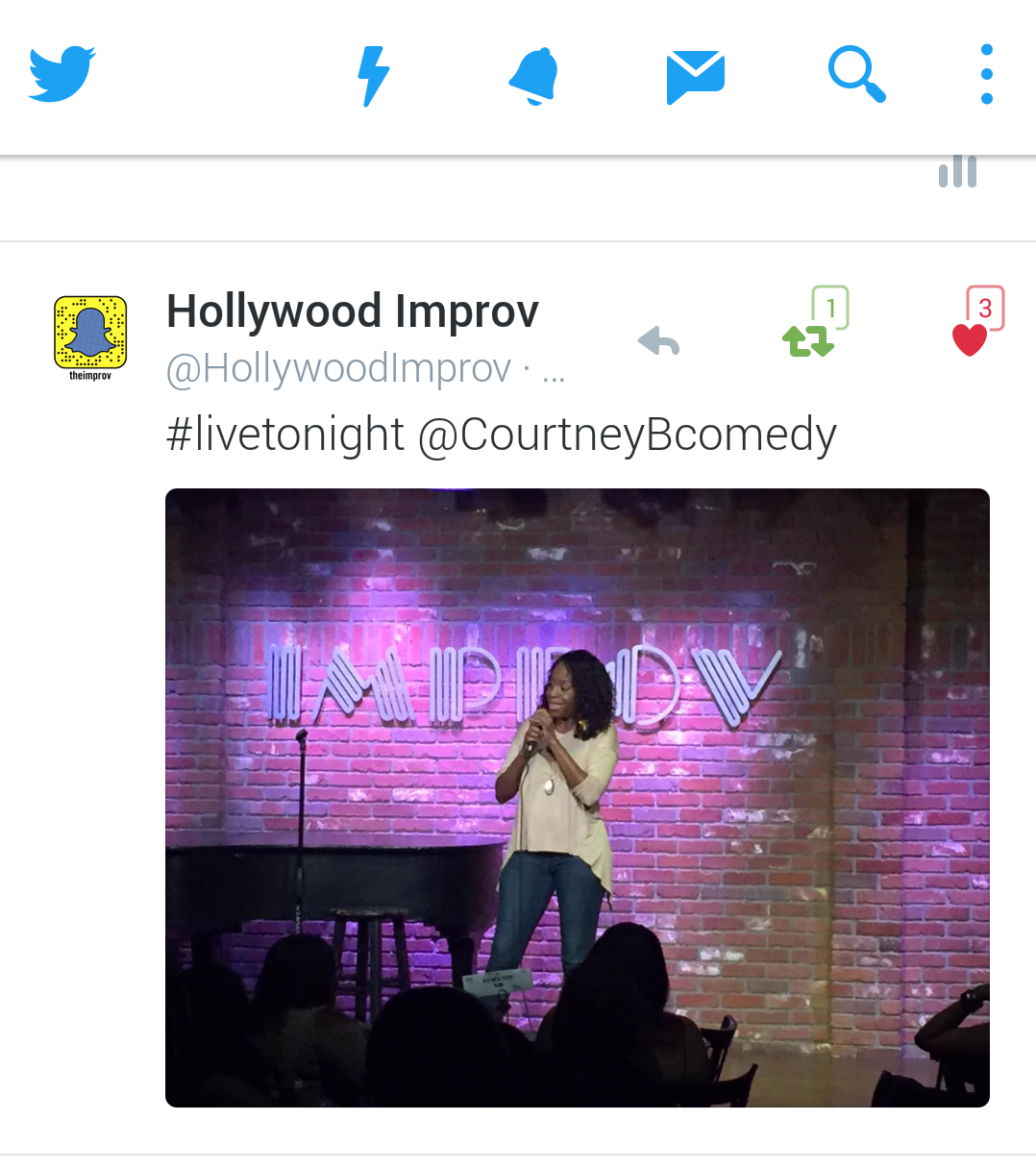 @HollywoodImprov tweet....