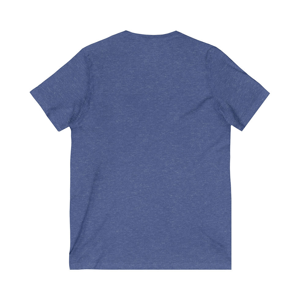 Thumbnail: "Thick Thighs And Good Vibes" (WHITE TEXT) Unisex Jersey Short Sleeve V-Neck Tee