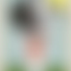 Digital illustration of Myla Jo the Pitbull/GSP/Boxer mix sipping an iced latte on a sunny day.