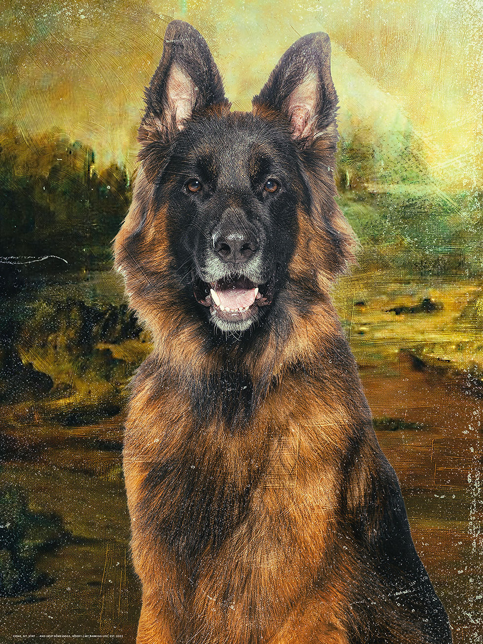 Renaissance Rover Custom Giclee Pet Portrait