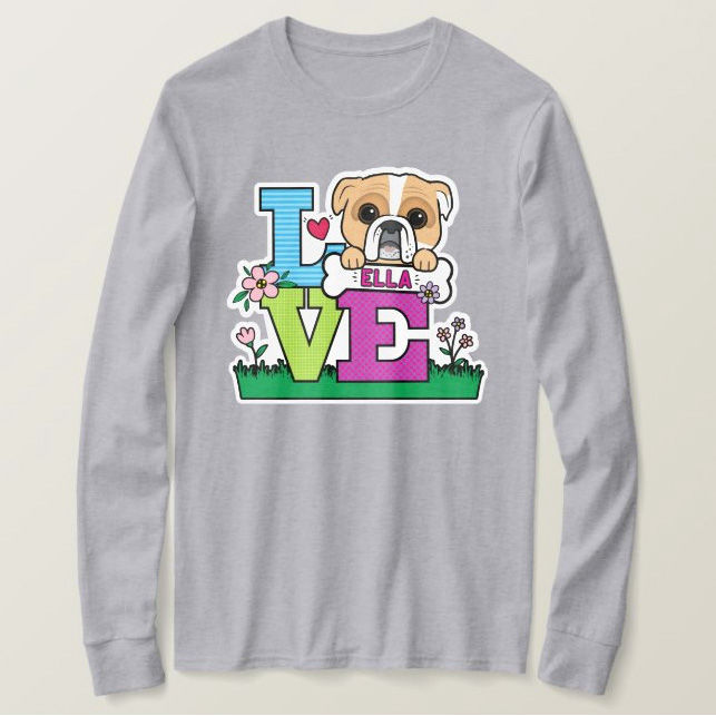 Custom Doodle Love Basic Long Sleeve T-shirt