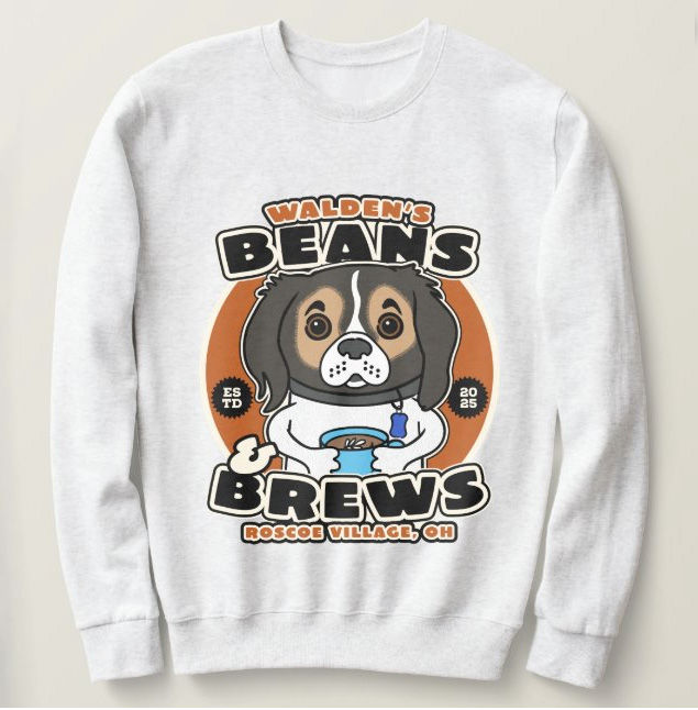 Custom Beans & Brews Doodle Basic Sweatshirt