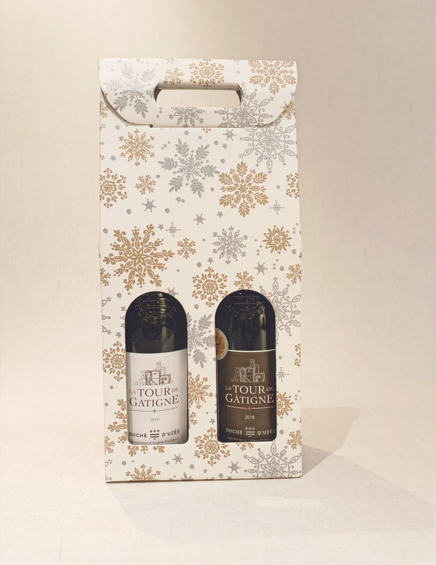 2 Duché D'Uzès wijnen in feestverpakking