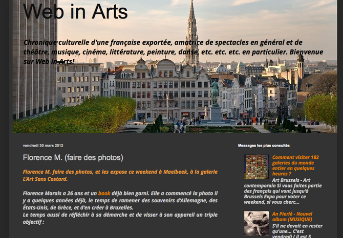 Web in Arts vous raconte mon expo photo "Première"
