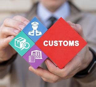 Customs service concept. Customs declaration clearance. Customs goods registration. Cargo