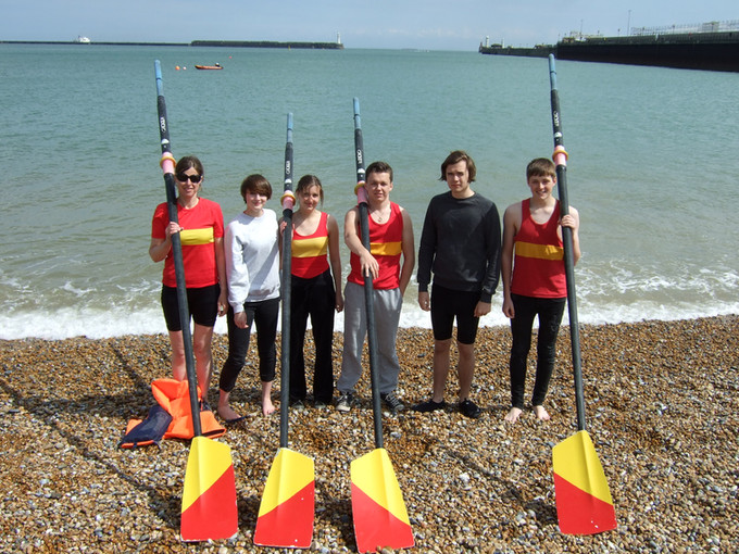 A small but keen band of rowers