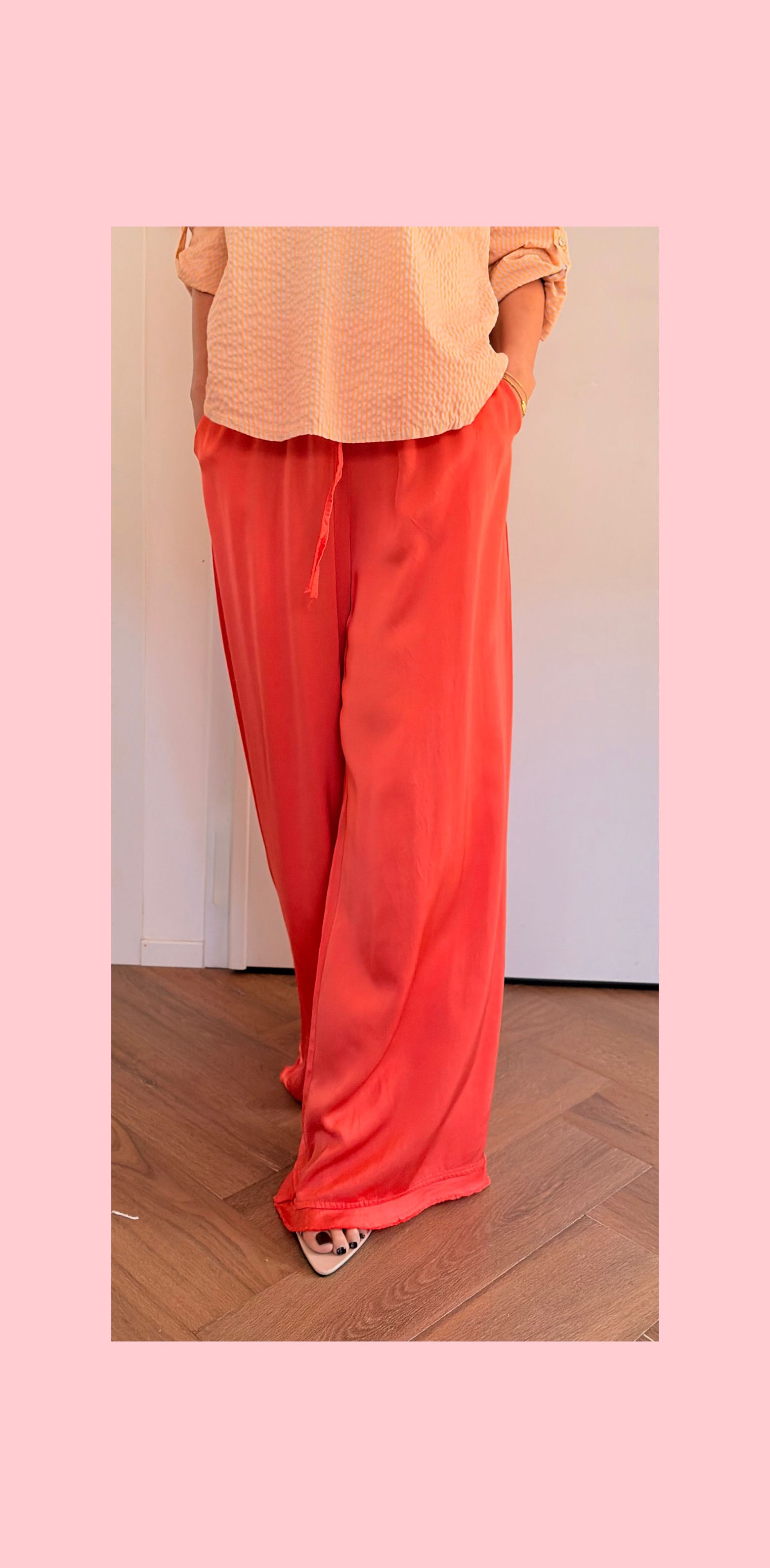 Pantalone sorbetto arancio