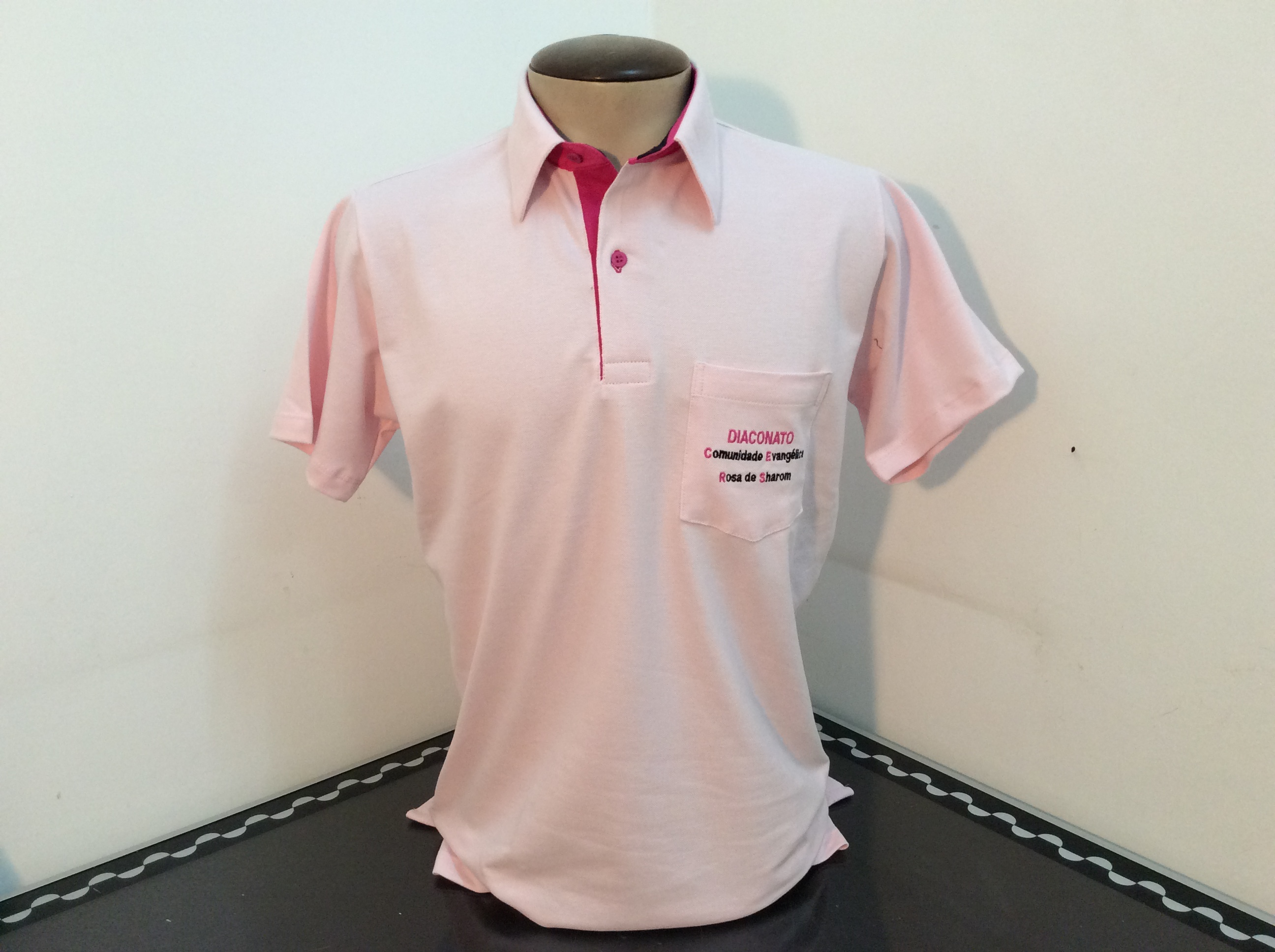 CAMISA GOLA POLO ROSA