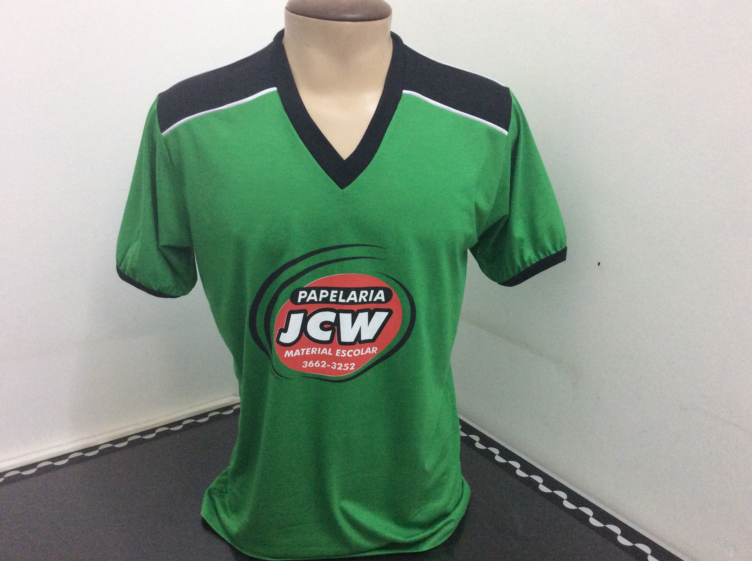 Camisão PV gola V com det.