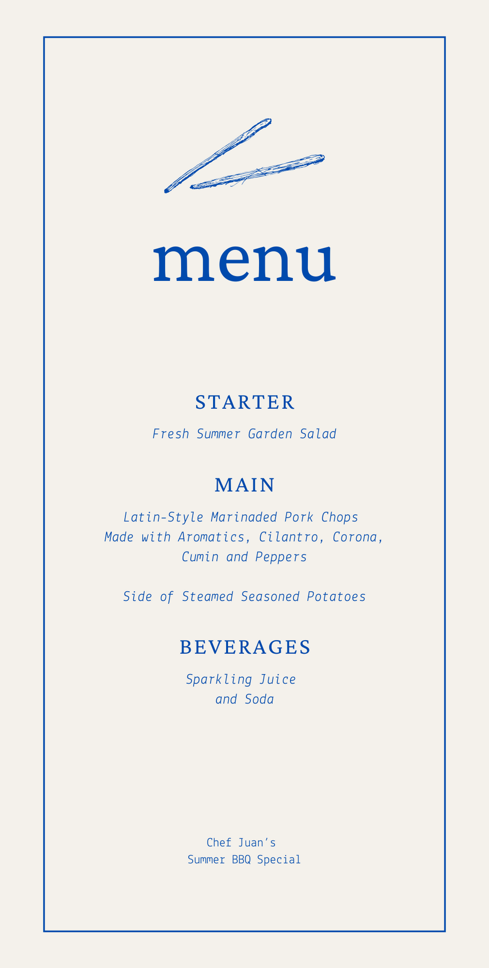 Beige and Blue Minimalist Wedding Menu