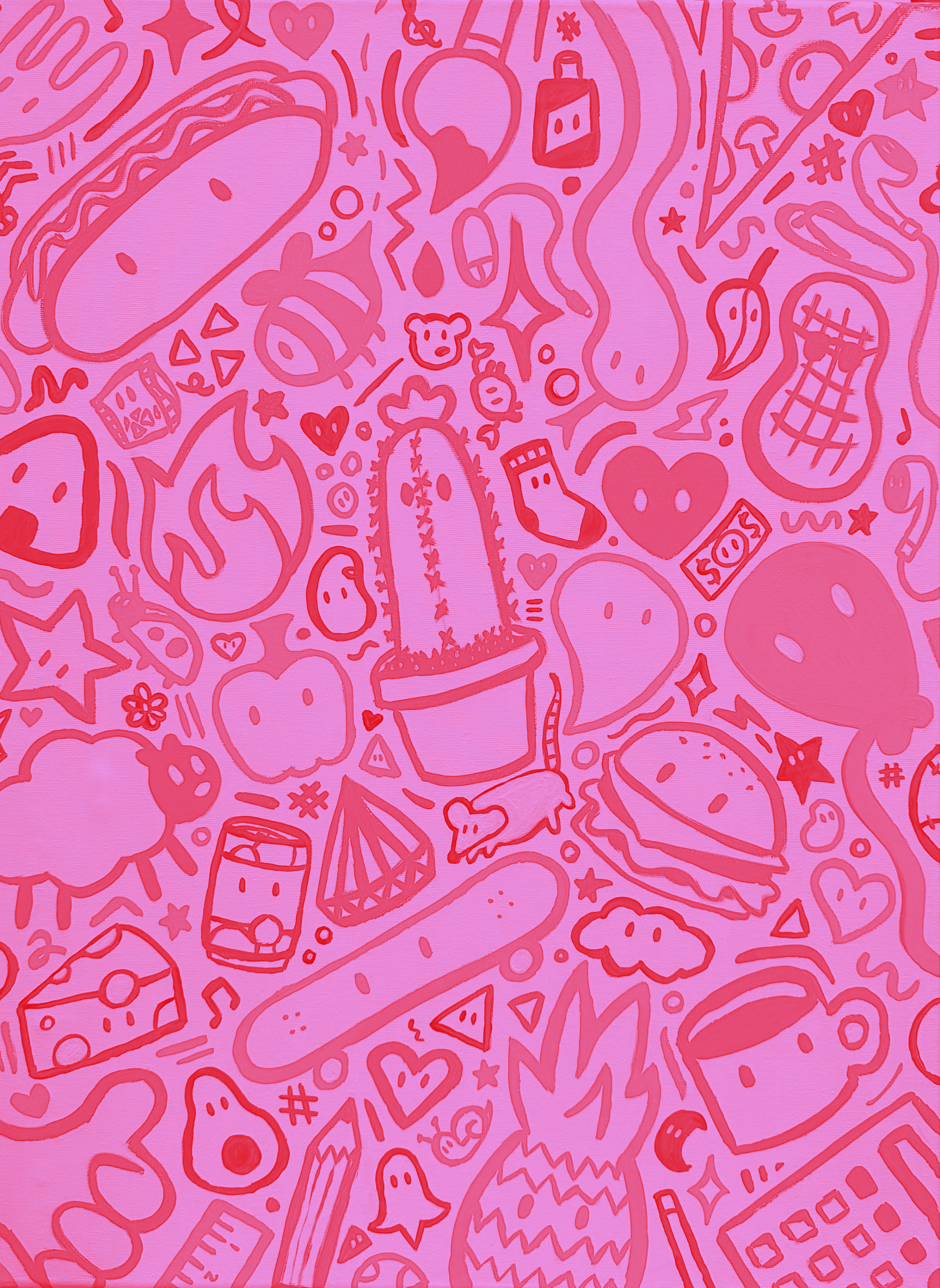 Large Doodle Painting
