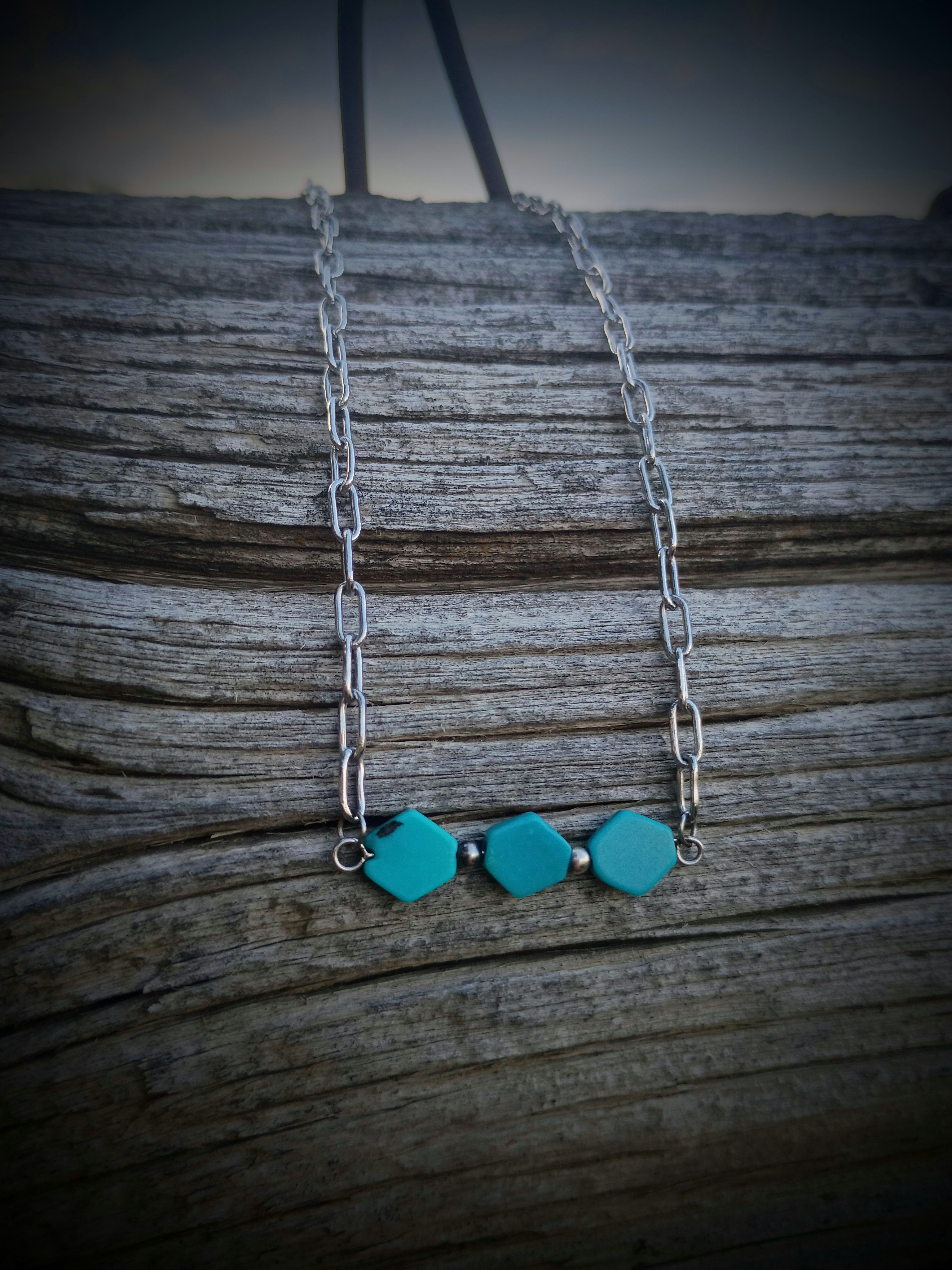 Turquoise Bar Necklace