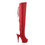 Thumbnail: Thigh High Boots - Pleaser 6" Platform Open Toe Lace Up