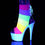 Thumbnail: Pleaser 7" Open Toe Rainbow Glitter Ankle Boots