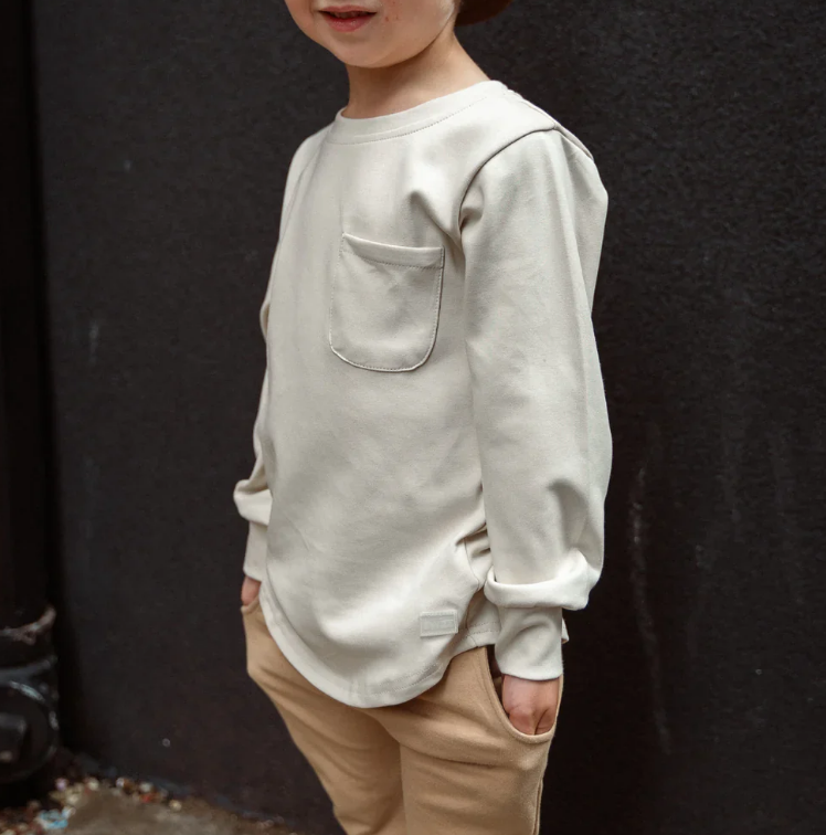Long Sleeve Pocket Crew | Pip+Phee