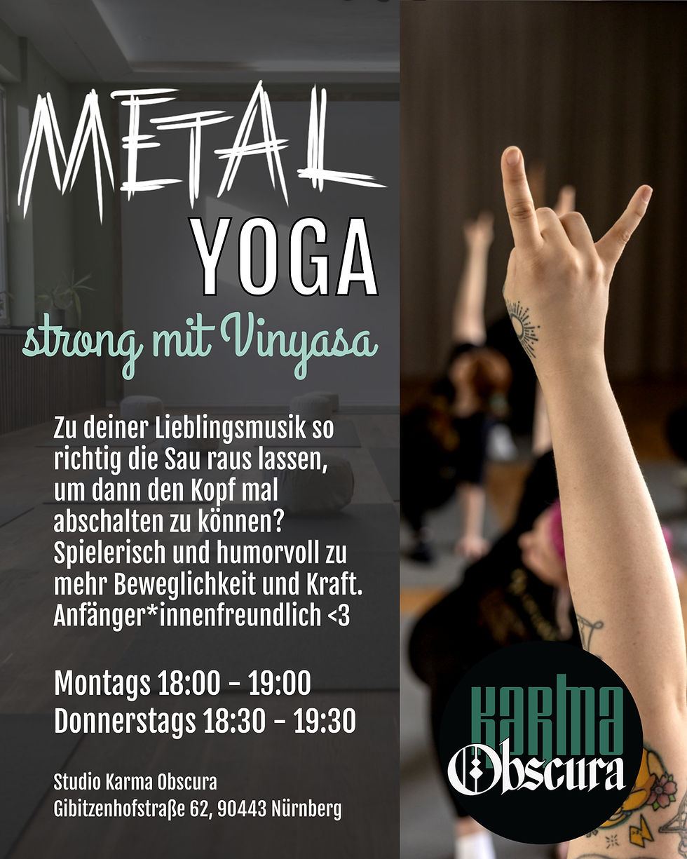 METAL YOGA Vinyasa - Halbe Katze