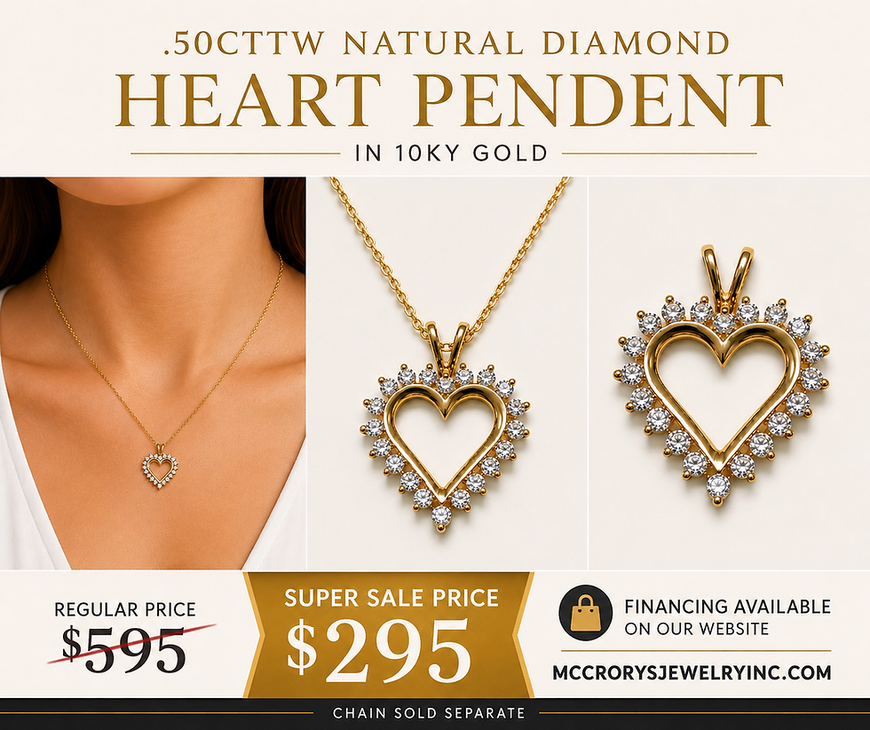 0.50CTTW Natural Diamond Heart Pendant in 10K Gold sale