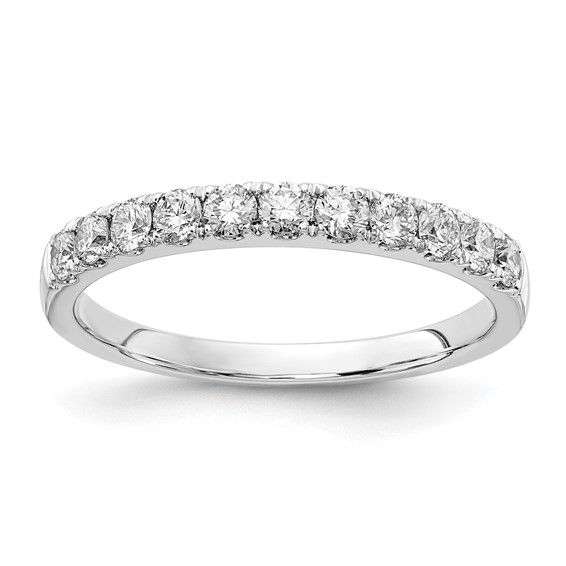 Thumbnail: Silver band with round diamonds for sapphire ring set
