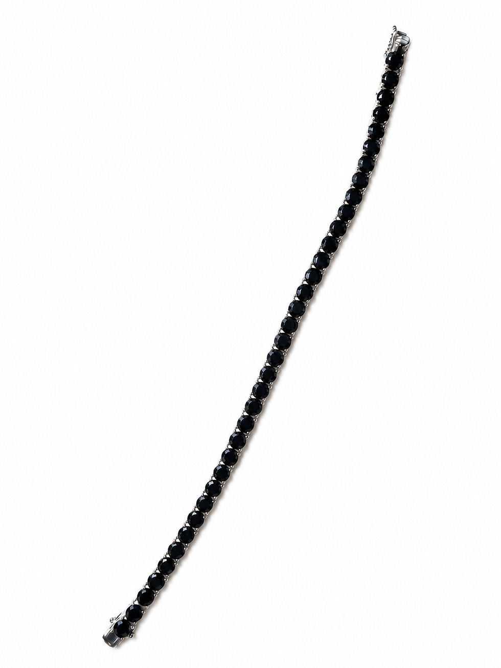 Thumbnail: Men's black onyx beaded necklace strand.