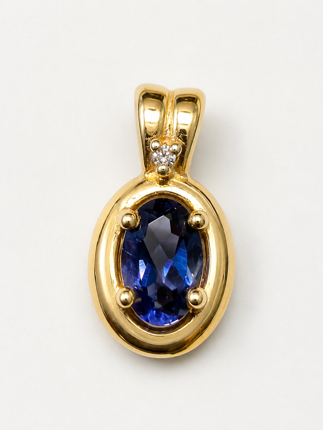 .50CT Natural Tanzanite Pendant in 14K Yellow Gold