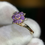 Thumbnail: .50cttw Natural Amethyst Flower Cluster Ring - Item #442