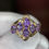 Thumbnail: 1.5cttw Natural Amethyst and Diamond Ring-Item #486