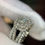 Thumbnail: 2.50CTTW Natural Diamond Cluster Wedding Set | 10K White | Double Band Set