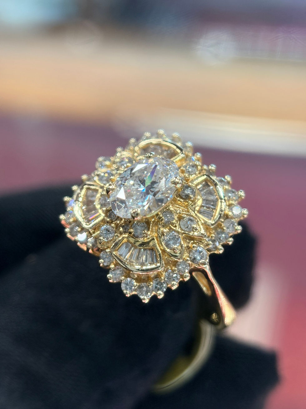 Left Vintage Style 3cttw Diamond Ring