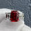Thumbnail: 4cttw Ruby and Diamond Ring- 3 Stone - Item # 178