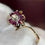Thumbnail: Vintage Flower Ruby and Diamond 1 - Item # 39