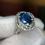 Thumbnail: 2.62ct Natural Sapphire and Diamond Ring - Item # 118