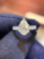 2.07ct Pear-Shaped Lab-Grown Diamond Ring with Diamond Accents in 14K White Gold