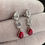 Thumbnail: 5cttw Ruby and Diamond Dangle Earrings - Item # 315