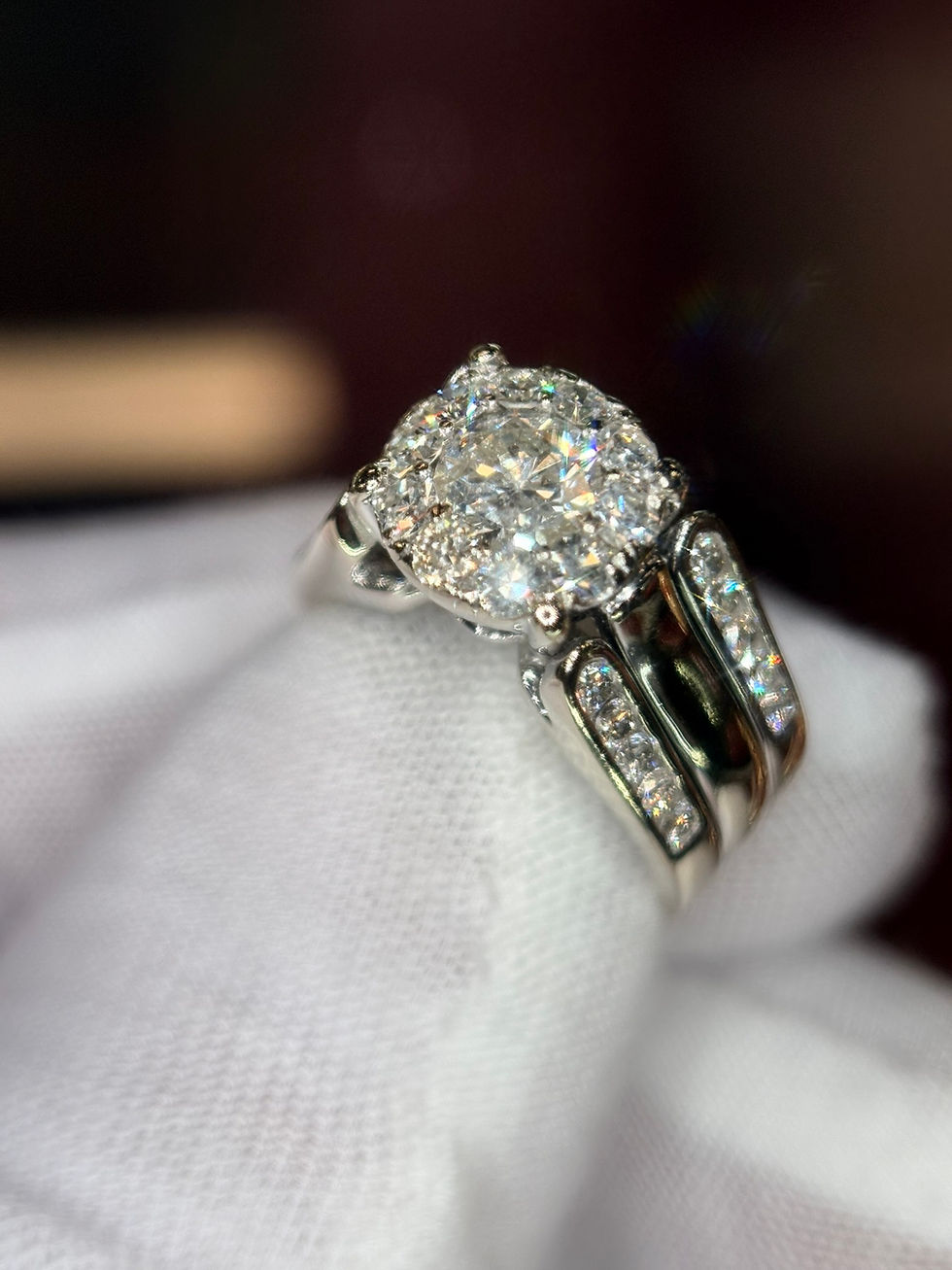 Thumbnail: 1.80CTTW Natural Diamond Wedding Set | SI Quality | 14K White Gold | Triple-Ring
