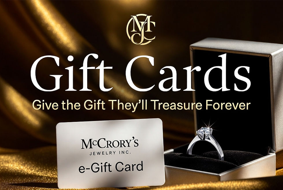 McCrory's Jewelry Inc. e-gift cards.